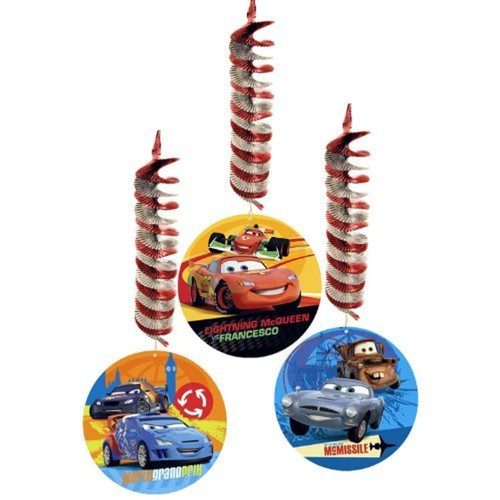 Disney Cars 2 Movie Pixar Cartoon Birthday Party Hanging Cutout Decorations