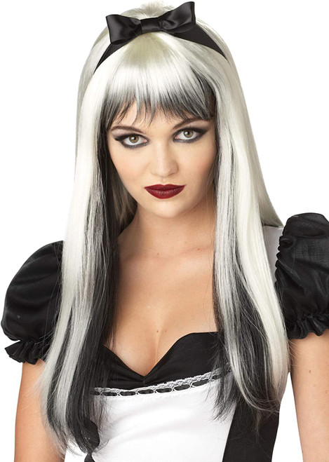 Enchanted Tresses Wig Gothic Alice Fancy Dress Halloween Adult Costume Accessory