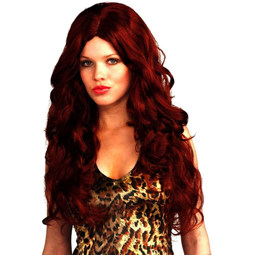 Foxy Red Wig 70's Disco Fever Fancy Dress Halloween Adult Costume Accessory