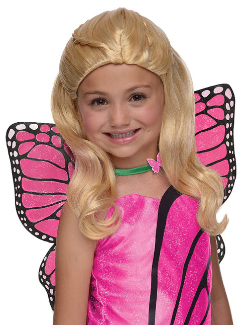 Mariposa Wig Barbie Butterfly Fairy Fancy Dress Up Halloween Costume Accessory