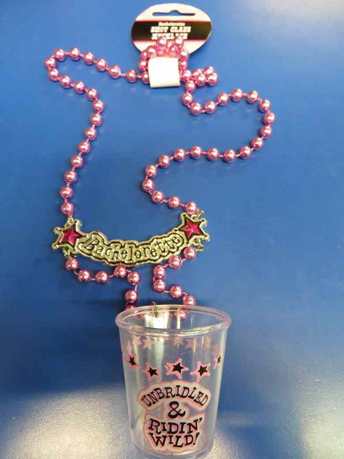 Bachelorette Party Posse Favor Shot Glass Bead Necklace