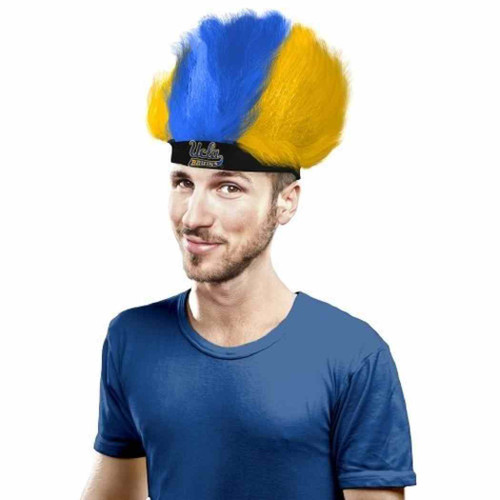 UCLA Bruins Fuzz Head Wig NCAA College Sports Game Day Adult Costume Accessory