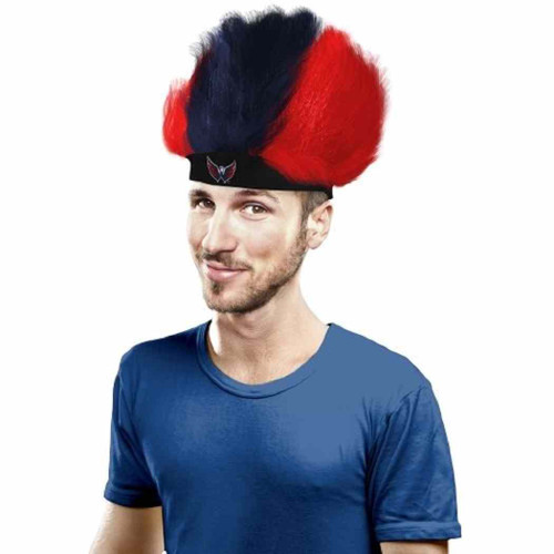 Washington Capitals Fuzz Head Wig NHL Pro Hockey Sports Adult Costume Accessory