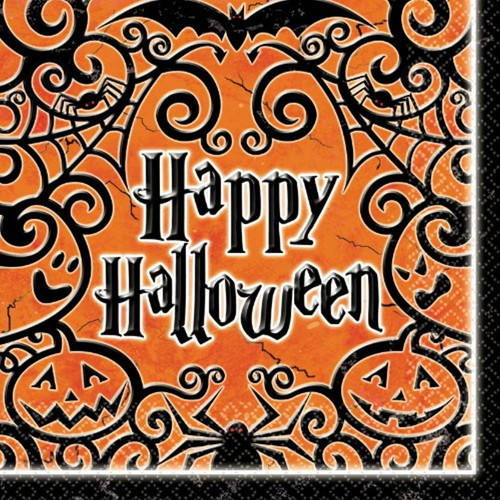 Gothic Greetings Haunted House Halloween Carnival Party Paper Luncheon Napkins