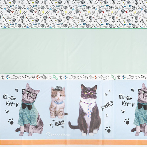 Cats Rule Rachael Hale Animal Pet Birthday Party Decoration Plastic Tablecover