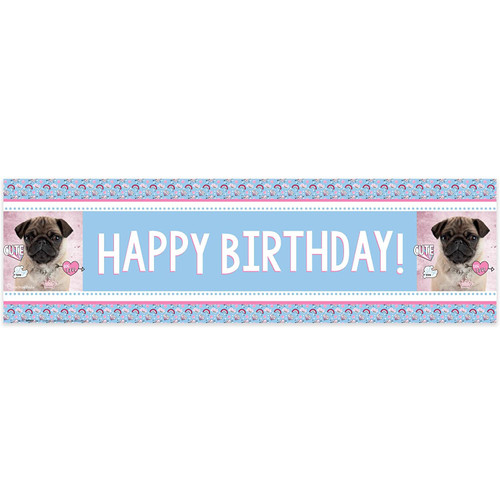 Dog Love Rachael Hale Animal Pet Birthday Party Decoration Plastic Sign Banner