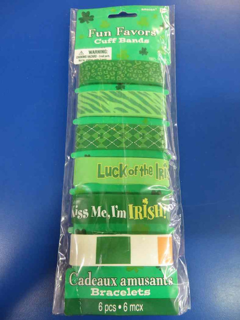 St. Patrick's Day Holiday Party Favor Rubber Cuff Bands