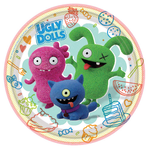 UglyDolls Movie Ugly Doll Cute Kids Birthday Party 9" Paper Dinner Plates