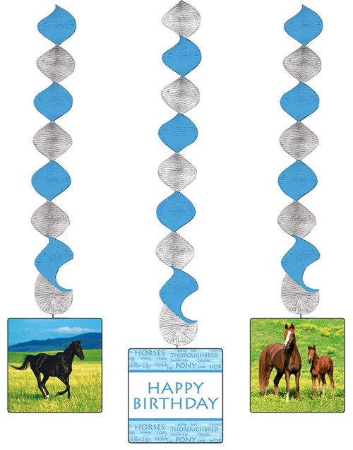 Wild Horses Animal Farm Western Ranch Birthday Party Decoration Dangling Cutouts
