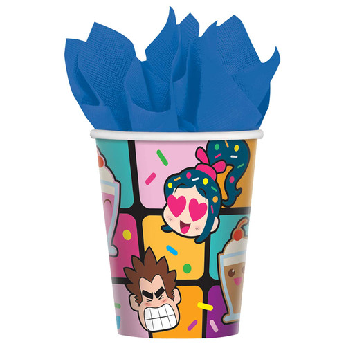 Wreck It Ralph 2 Movie Breaks Internet Kids Birthday Party 9 oz. Paper Cups