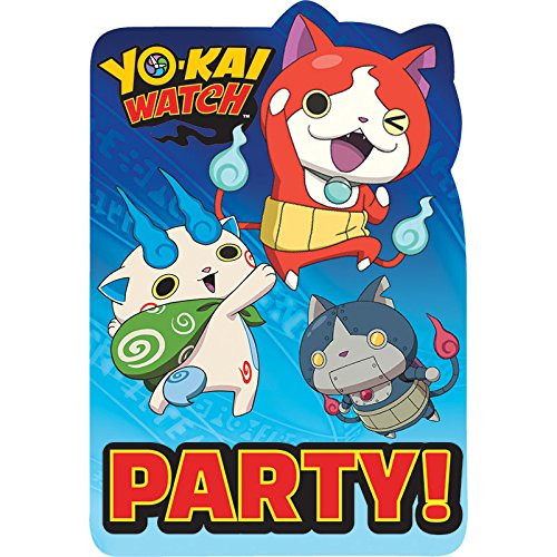 Yo-kai Watch Toy Game Anime Cartoon Kids Birthday Party Invitations