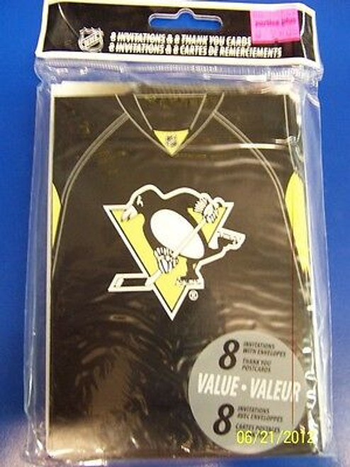 Pittsburgh Penguins NHL Hockey Sports Banquet Party Invitations & Thank Yous