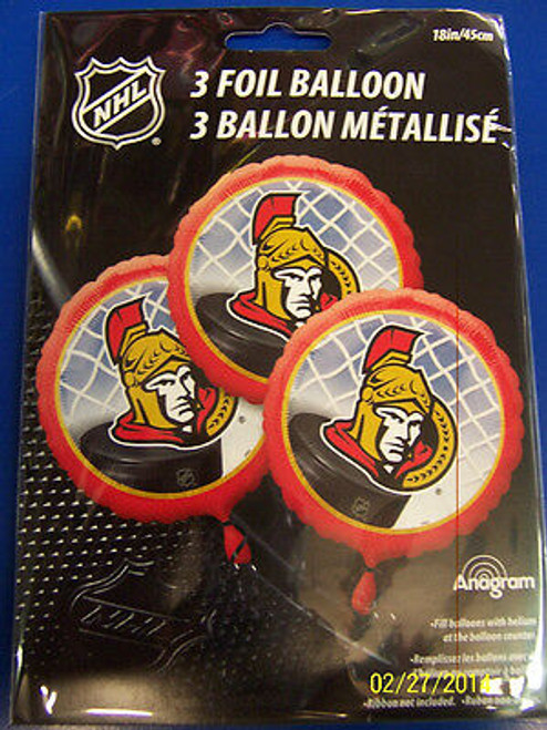 Ottawa Senators NHL Pro Hockey Sports Banquet Party Decoration Mylar Balloons