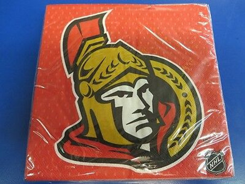 Ottawa Senators NHL Pro Hockey Sports Banquet Party Red Paper Luncheon Napkins