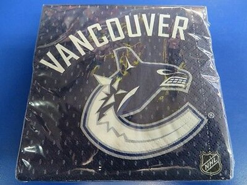 Vancouver Canucks NHL Pro Hockey Sports Banquet Party Paper Beverage Napkins