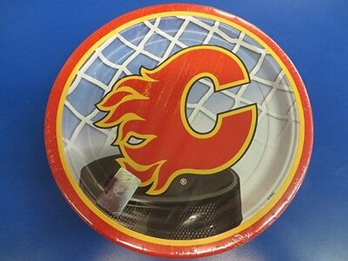 Calgary Flames NHL Pro Hockey Sports Banquet Party 9" Paper Dinner Plates