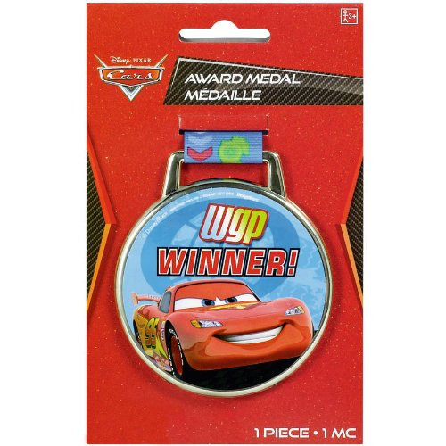 Cars 2 Movie Disney Pixar Race Racing Birthday Party Favor Toy Award Medal