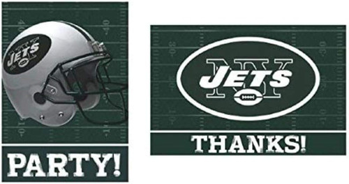 New York Jets NFL Pro Football Sports Banquet Party Invitations & Thank Yous