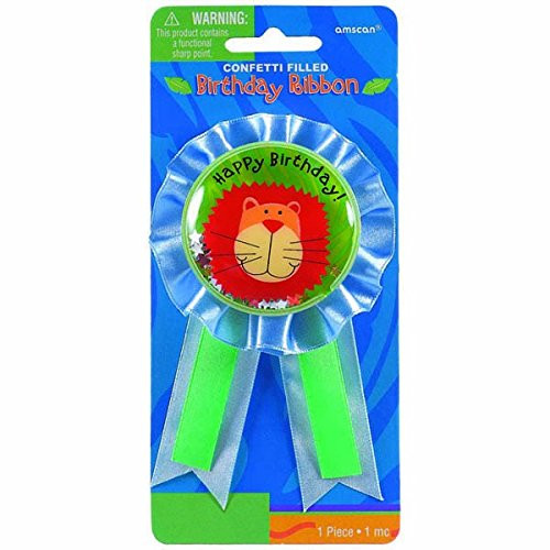 Jungle Animals Wild Safari Zoo Cute Birthday Party Favor Confetti Award Ribbon