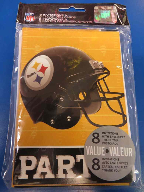 Pittsburgh Steelers NFL Football Sports Party Invitations & Thank You Notes