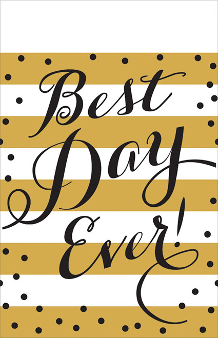 Best Day Ever Gold Wedding Anniversary Party Decoration Plastic Tablecover