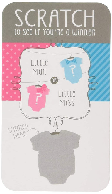 Bow or Bowtie? Gender Reveal Baby Shower Party Game Scratch Offs Cards GIRL