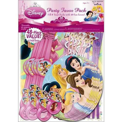 Disney Princess Classic Cartoon Movie Kids Birthday Party 48 pc. Toy Favor Pack