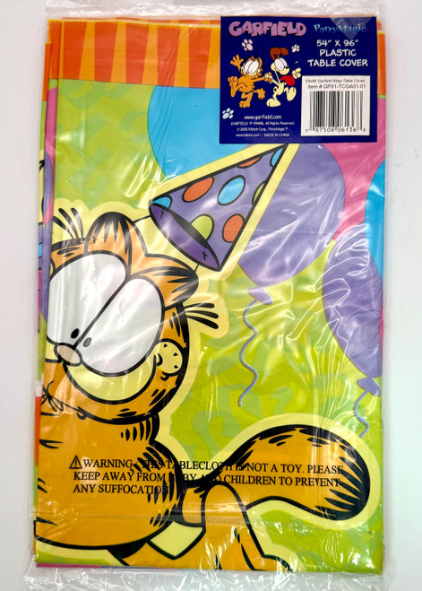 Garfield Birthday Party Rare Retro Cartoon Cat Decoration Plastic Tablecover