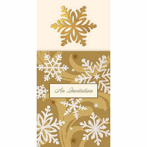 Elegant Entertaining Gold Christmas Party Invitations