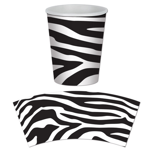 Zebra Animal Print Jungle Safari Theme Birthday Party 9 oz. Paper Cups