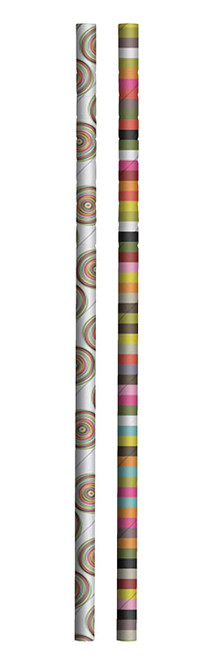 French Bull Ring Design Jackie Shapiro Art Modern Theme Party Paper Straws