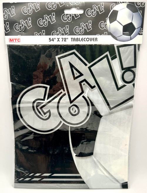 Soccer Ball Black White Goal Sports Theme Party Decoration Plastic Tablecover