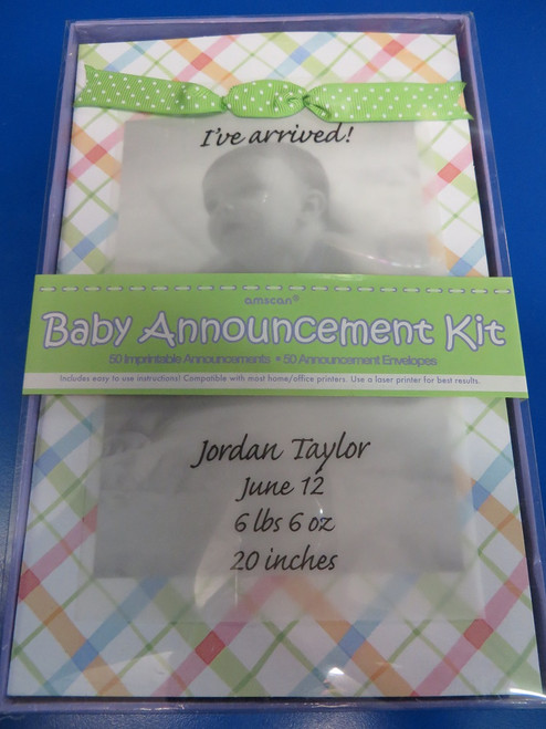 Baby Shower Printable Announcement Kit Multi