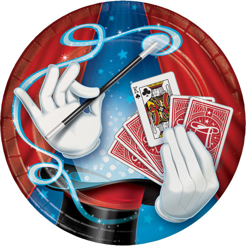 Magic Party Magician Illusion Trick Kids Birthday Party 7" Paper Dessert Plates