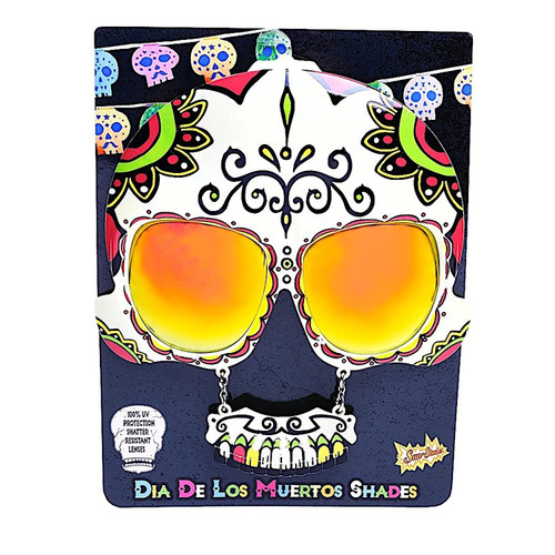 Skull Sunstaches Day Dead Dia Muertos Fancy Dress Halloween Costume Accessory