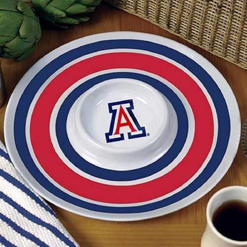 Arizona Wildcats NCAA College University Gift Melamine Chip & Dip Serving Tray