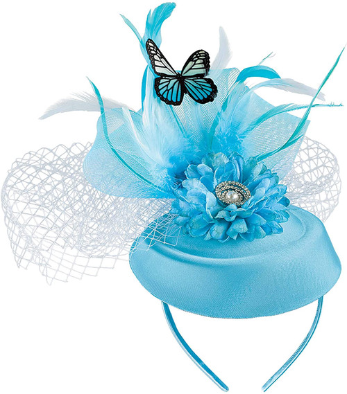 Derby Day Horse Race Kentucky Sports Racing Theme Party Fascinator Headband TEAL