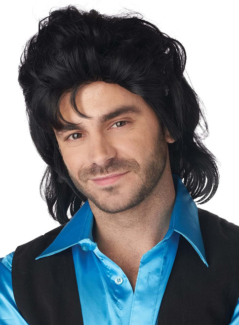Full House Mullet Wig Rock Star Fancy Dress Up Halloween Adult Costume Accessory