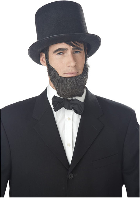 Honest Abe Beard Abraham Lincoln Fancy Dress Halloween Adult Costume Accessory