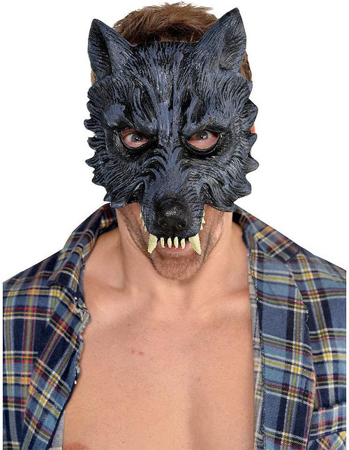 Werewolf Foam Mask Animal Fancy Dress Up Halloween Adult Costume Accessory