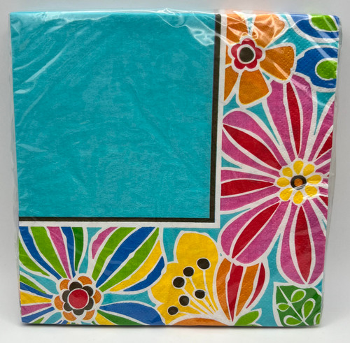 Chill Out Summer Floral Garden Luau Birthday Party Paper Luncheon Napkins
