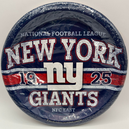 New York Giants NFL Pro Football Sports Banquet Party 9" Paper Dinner Plates