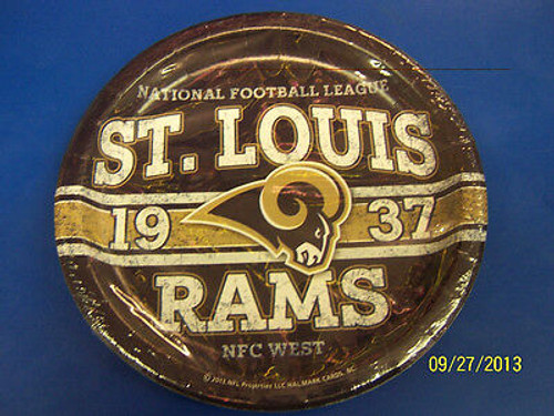 Saint Louis Rams St NFL Pro Football Sports Party 9" Dinner Plates