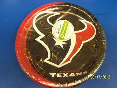 Houston Texans NFL Pro Football Sports Party 9" Dinner Plates