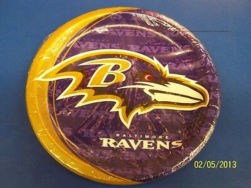 Baltimore Ravens NFL Pro Football Sports Party 9" Dinner Plates