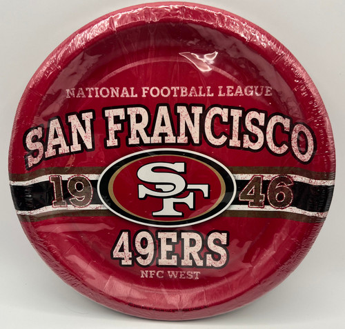 San Francisco 49ers NFL Pro Football Sports Banquet Party 9" Paper Dinner Plates