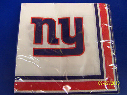 New York Giants NY NFL Pro Football Sports Party Luncheon Napkins