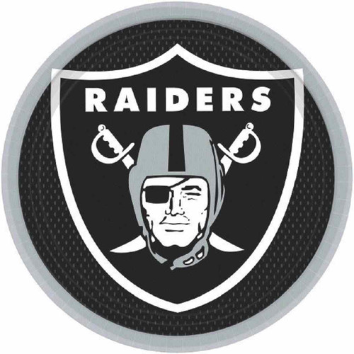 Oakland Raiders NFL Football Sports Party 9" Dinner Plates