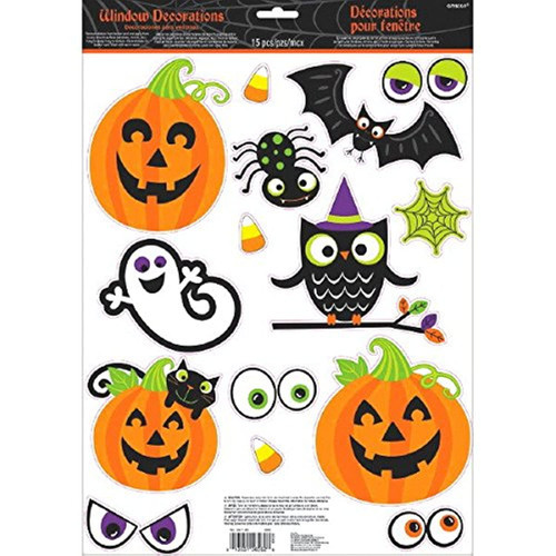 Family Friendly Haunted House Carnival Halloween Party Vinyl Window Decorations