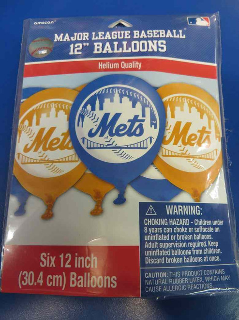 New York Mets MLB Baseball Sports Party Decoration Latex Balloons